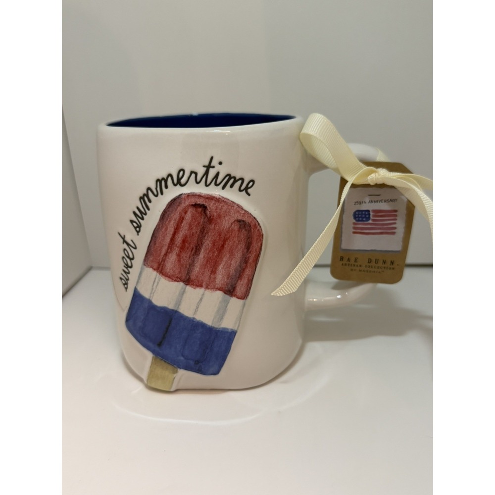 Rae Dunn New 2026 "Sweet Summertime" Popsicle Mug America 250th Anniversary ๐บ๐ธ
